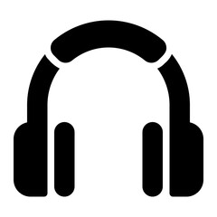 headphones glyph icon