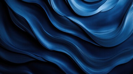 Obraz premium Blue Wave Pattern Close Up