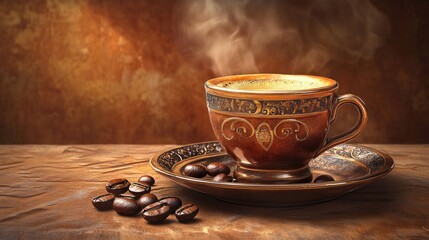 Coffee Beans and Cup