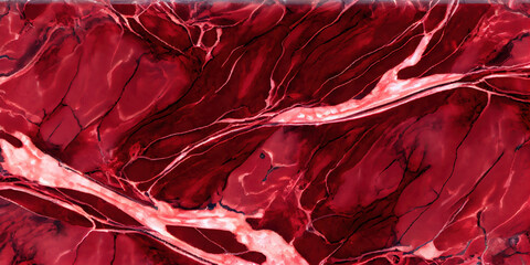 Obraz premium Red Marble Texture with Heavy Veining Pattern