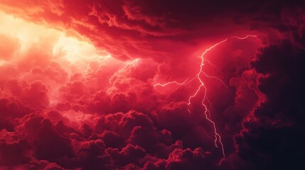 Red Sky Lightning Bolt