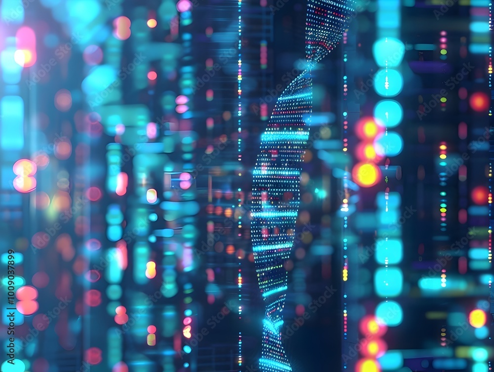 Poster digital dna bank storing vast amounts of unique data files in genetic sequences