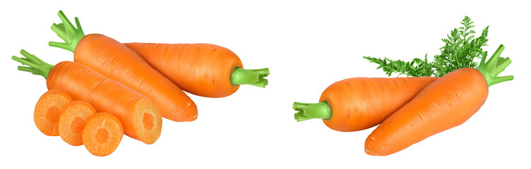 Carrot isolated on white background with full depth of field