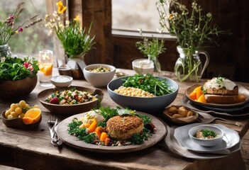 allergen free meal ideas featuring vibrant ingredients colorful compositions healthy lifestyle, salad, dish, recipe, fresh, culinary, presentation