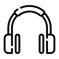 headphones line icon