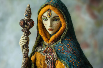 Obraz premium woman in traditional costume priestess fantasy