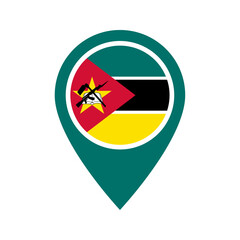 Mozambique flag location icon