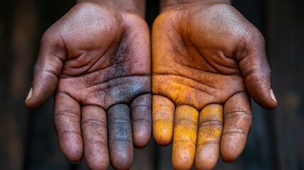 Fototapeta premium Hands Stained With Work