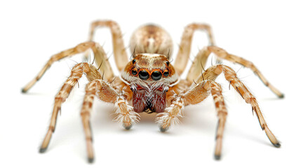 Spider isolated on pure white background