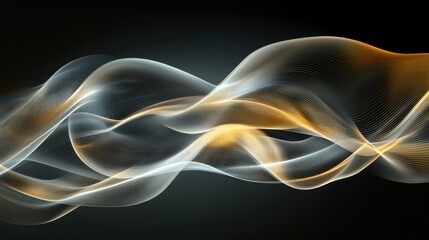 Fototapeta premium Soft flowing lines create an elegant, high-tech abstract design with warm tones