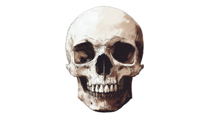 Skull Illustration Isolated On Transparent Background 