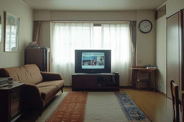 Fototapeta premium 高齢者の自宅リビングのイメージ