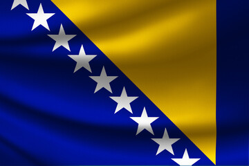 Bosnia and Herzegovina flag with fabric