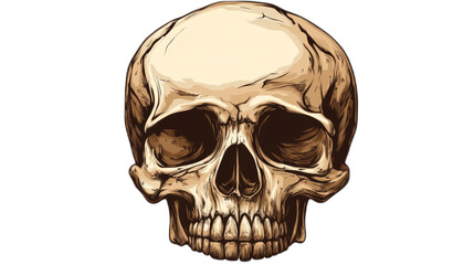 Fototapeta premium Skull Illustration Isolated On Transparent Background 