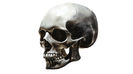 Skull Illustration Isolated On Transparent Background 