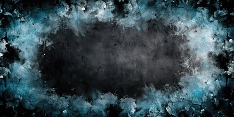 Obraz premium Abstract frame with a smoky blue and black design.