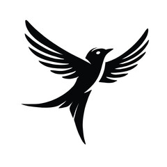 Bird Silhouette in Flight