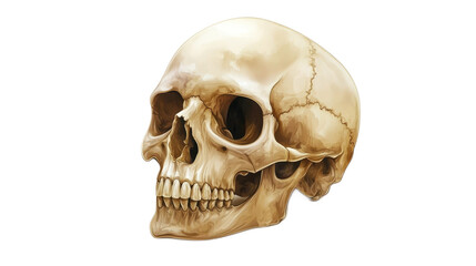 Skull Illustration Isolated On Transparent Background 