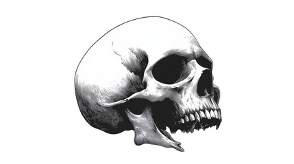 Obraz premium Skull Illustration Isolated On Transparent Background 