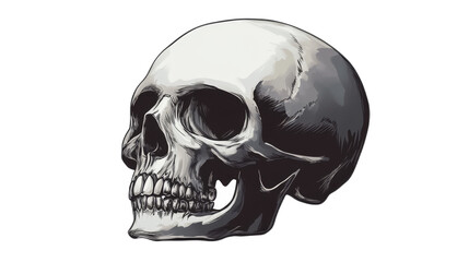 Fototapeta premium Skull Illustration Isolated On Transparent Background 