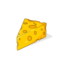 CHEESE VECTOR DESIGN ON WHITE BACKGROUND 