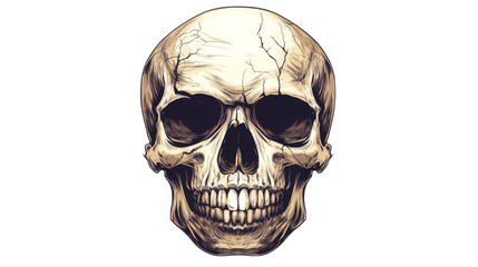 Fototapeta premium Skull Illustration Isolated On White Background