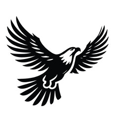 Obraz premium Eagle Silhouette in Flight