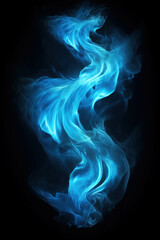 Blue Spiraling Fire with Tornado Effect