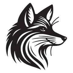 Fox logo, fox icon, fox head, vector