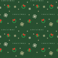 Winter Holiday, Merry Christmas seamless pattern, season color, for wrapping paper, banner, background, design