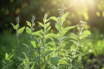 Fototapeta premium Sage Bush in Golden Light