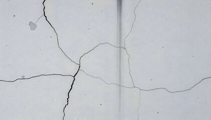 Fototapeta premium A cracked and weathered concrete wall showcasing visible textures and imperfections, creating a rustic and industrial aesthetic. 