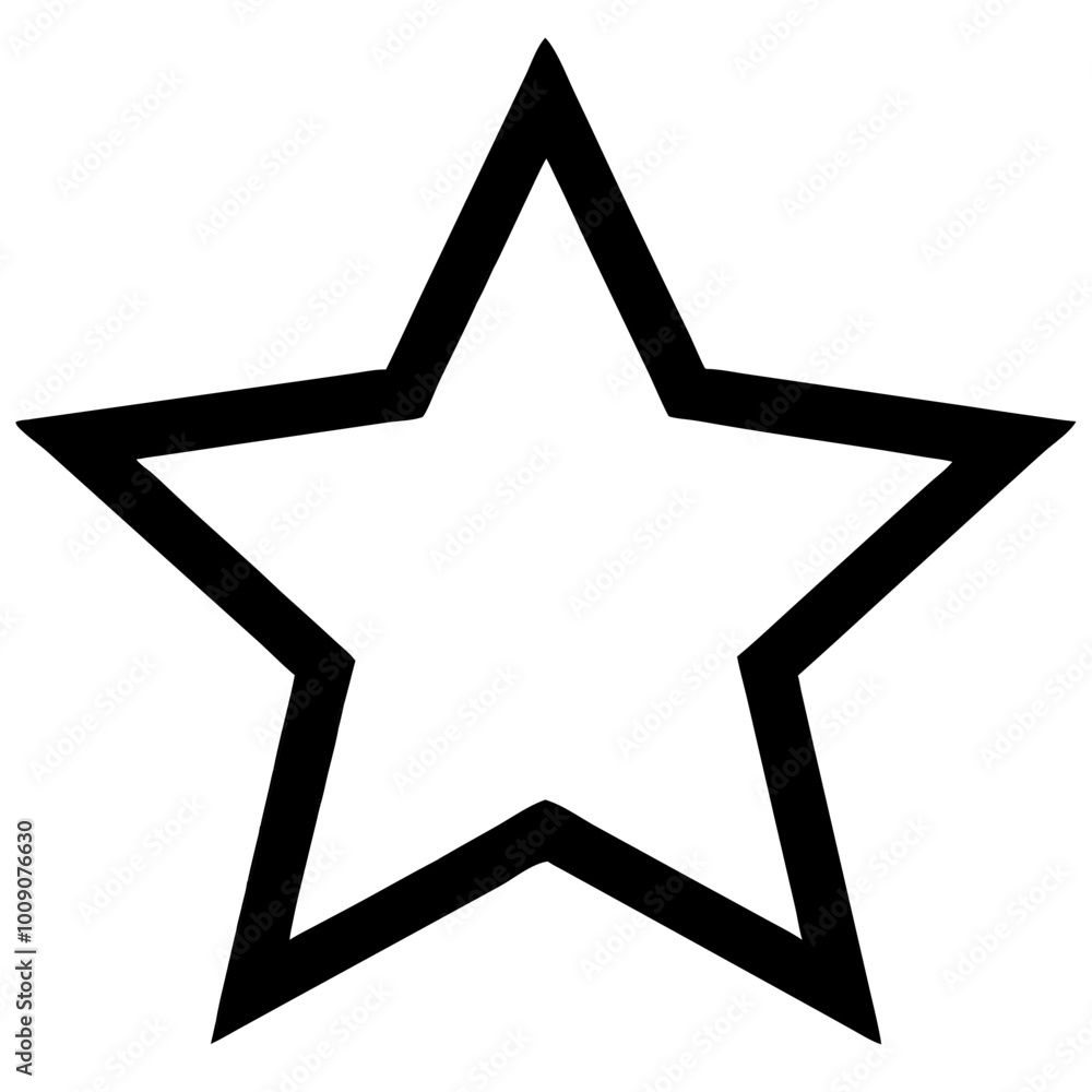 Poster favorite icon representing a star shape for user interface design