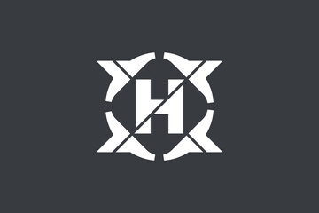 Obraz premium Abstract modern letter h logo template vector design