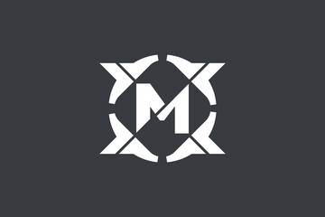 Abstract modern letter m logo template vector design