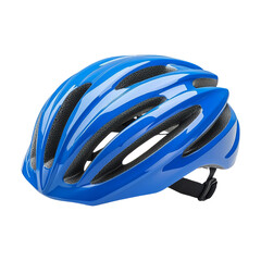 Fototapeta premium Stylish Blue Bicycle Helmet for Safety and Comfort