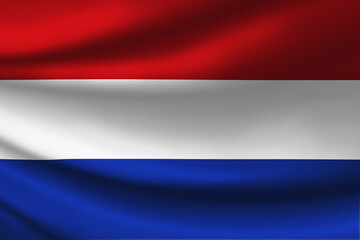 Obraz premium Netherlands flag with fabric
