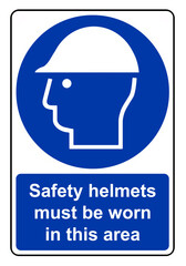 Safety helmnts must be worn