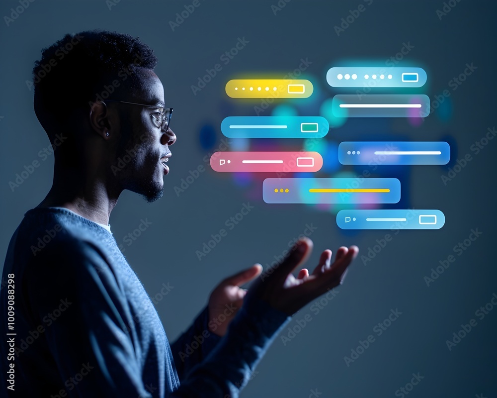 Poster personalized language learning app with adaptive conversation scenarios and real time feedback for u