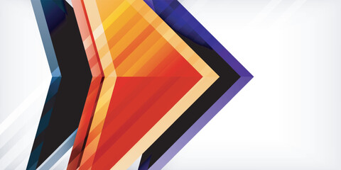 Abstract background color triangles and arrows composition. Vector Illustration For Wallpaper, Banner, Background, Card, Book Illustration, landing page