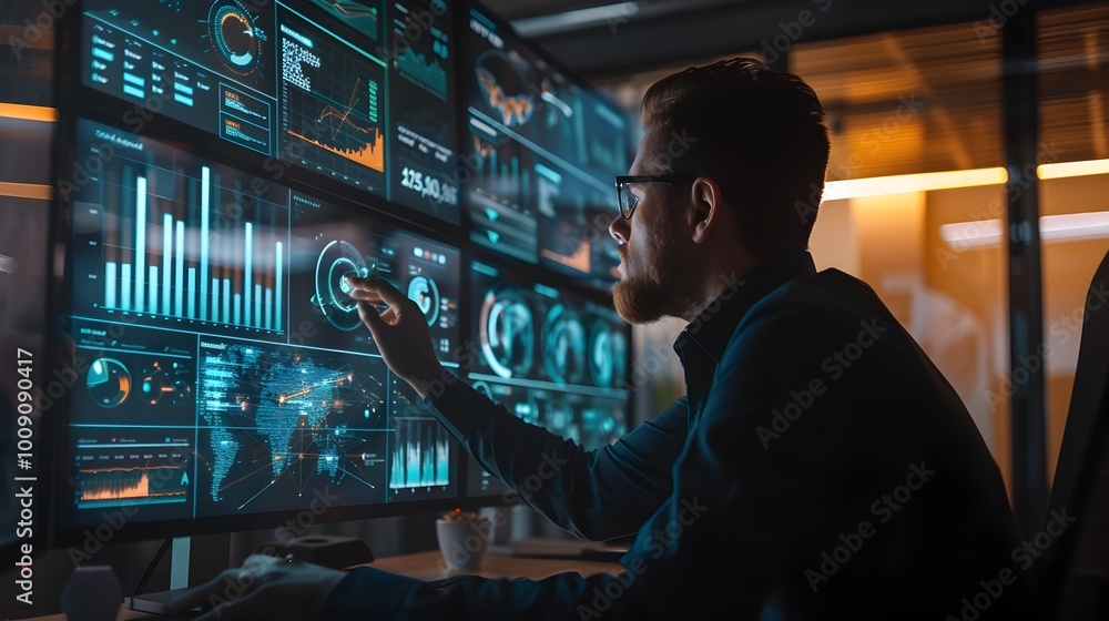 Poster ai powered digital marketing campaign management interface optimizing in real time
