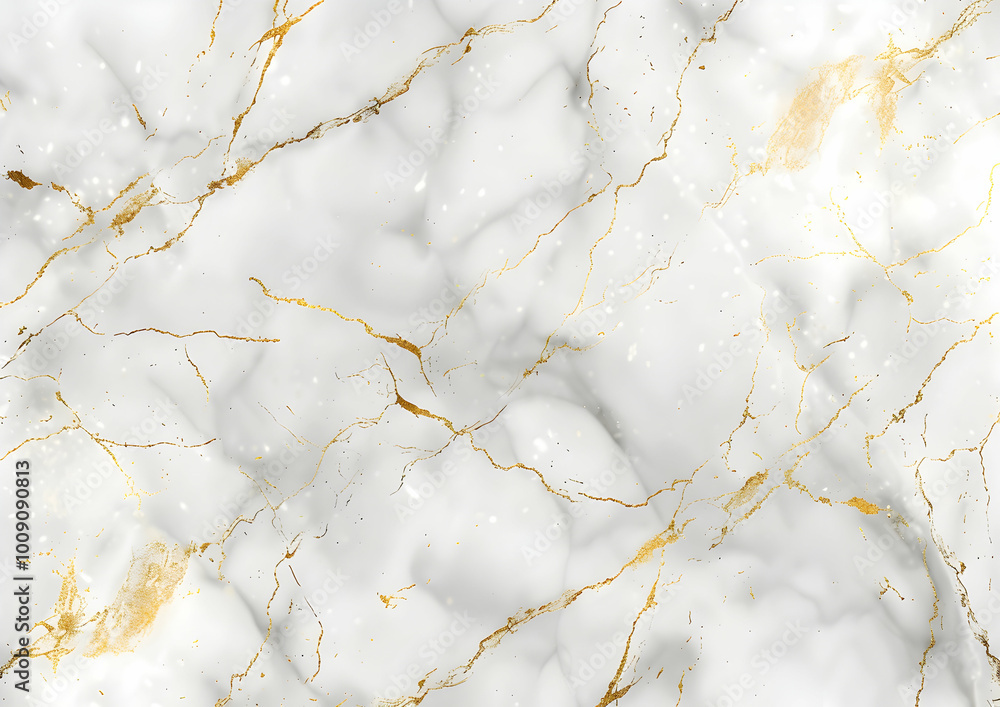 Poster a white marble texture with golden veins, featuring intricate patterns and delicate textures. the ba
