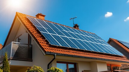 Modern Solar Panel Installation on Residential Roof