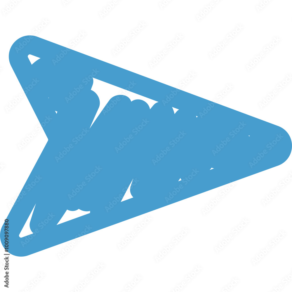 Poster simple arrow isolated on transparent background. svg. doddle arrow