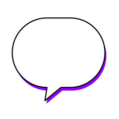 シンプル吹き出し丸型