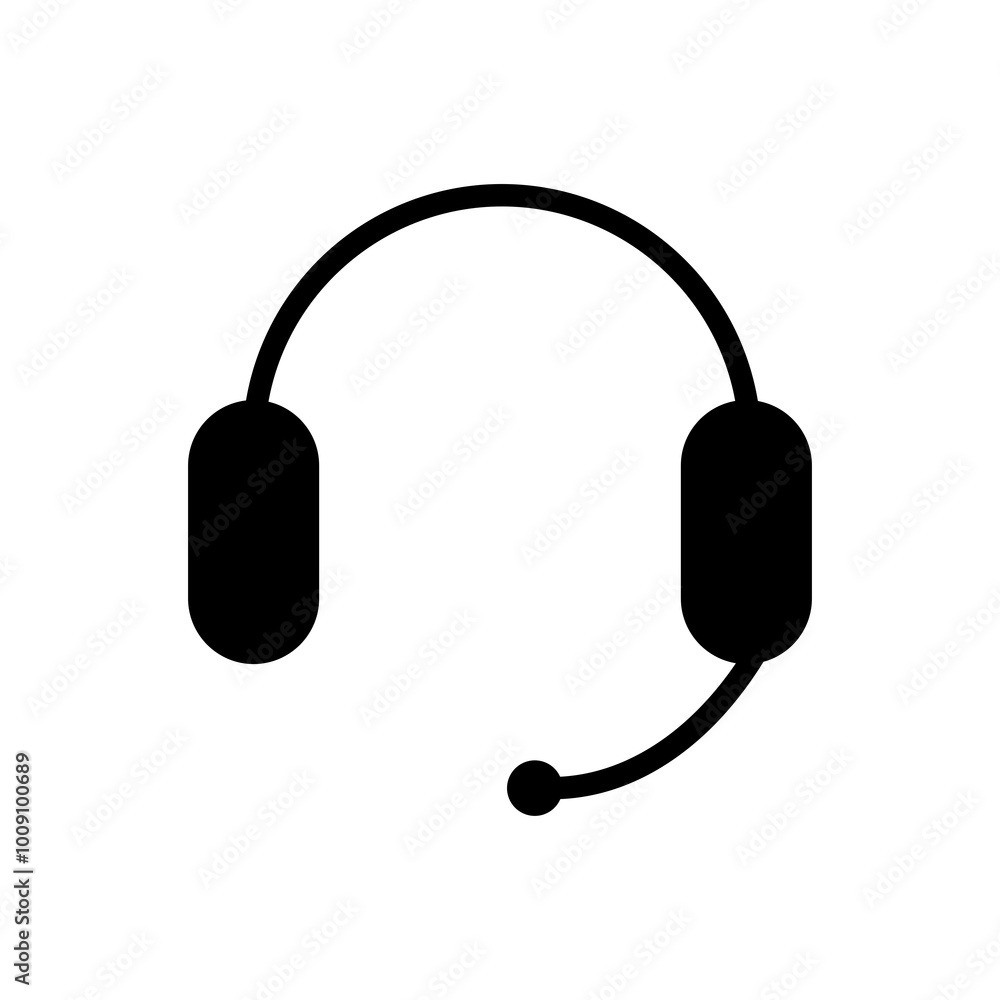 Wall mural headset icon vector