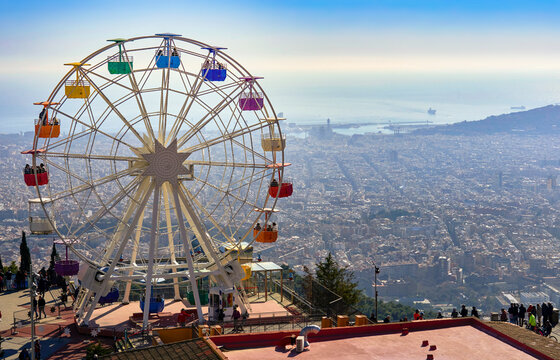 Amusement park on Tibidabo mount, Barcelona