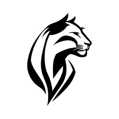 Fototapeta premium Puma Head Minimalist