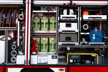 Firefighter tool equipment and car