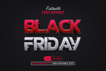 Obraz premium Black Friday Editable Text Effect.
